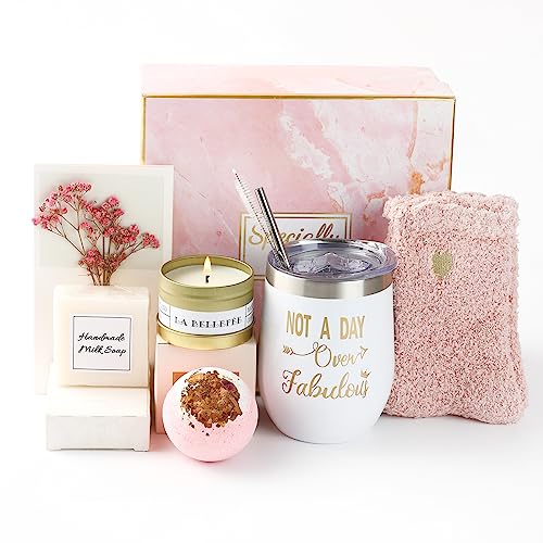 Birthday Gifts for Women, Happy Birthday Gifts for Best Friend Mom Her Sister, Unique Relaxing Spa Gift Box Set for Women, 21th 30th 40th 50th Gifts for Women Female Friends Wife Coworker