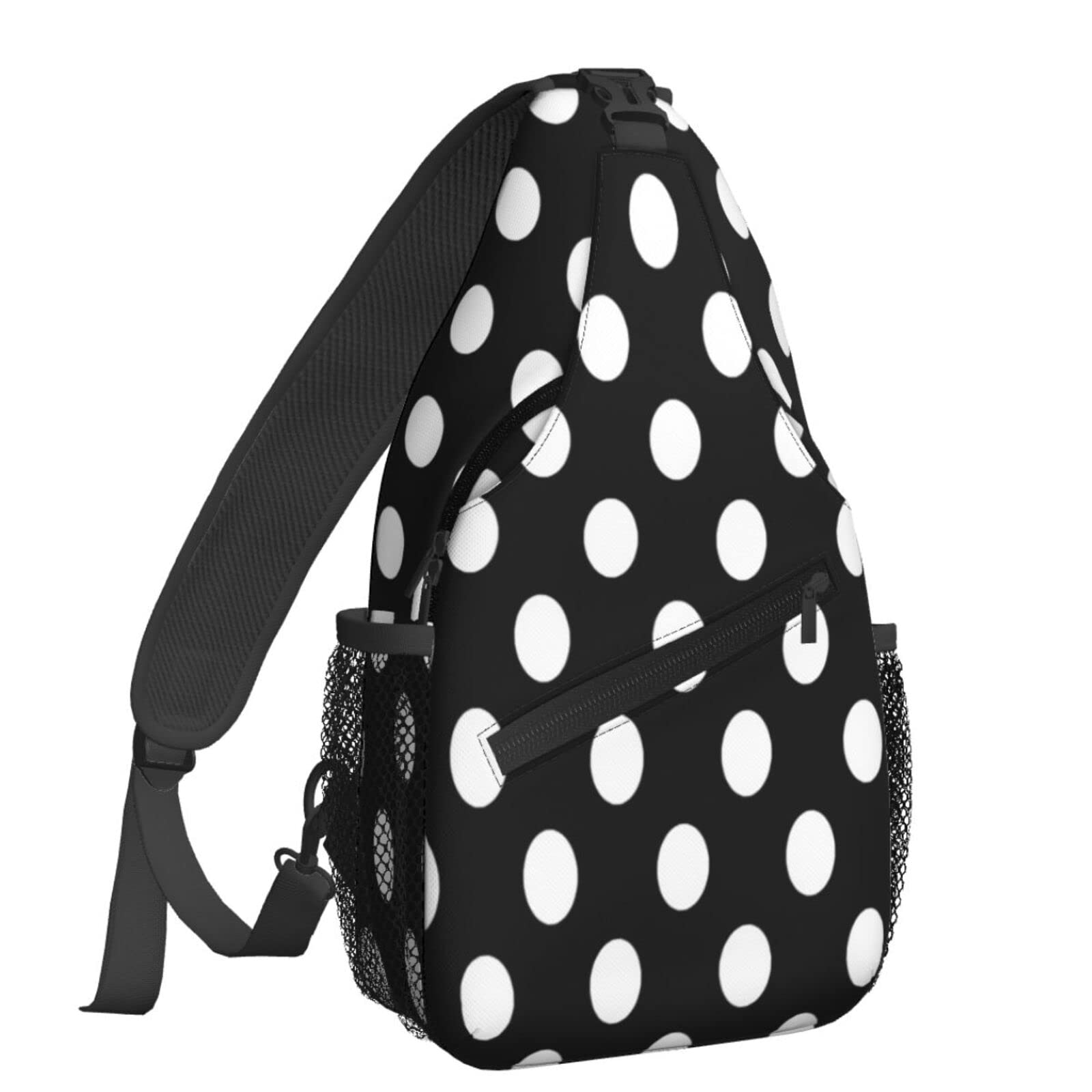 NiuKom Polka Dot Crossbody Bags for Women Trendy Sling Backpack Men Chest Shoulder Bag Gym Cycling Travel Hiking Daypack