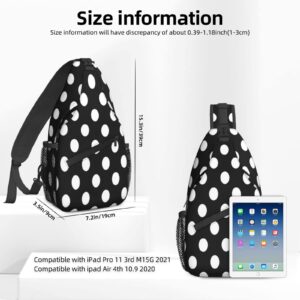 NiuKom Polka Dot Crossbody Bags for Women Trendy Sling Backpack Men Chest Shoulder Bag Gym Cycling Travel Hiking Daypack