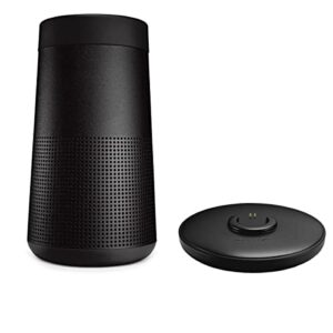 bose soundlink revolve ii bluetooth speaker, triple black with charging cradle