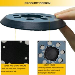 2 Pack 5 Inch 8 Hole Hook and Loop Replacement Sanding Pads for Dewalt DWE6421-B2 DWE6421-B3 DWE6423/6423K DWE6421/6421K DWE64233 & N329079 Orbital Sander Backing Pad