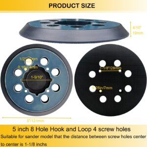 2 Pack 5 Inch 8 Hole Hook and Loop Replacement Sanding Pads for Dewalt DWE6421-B2 DWE6421-B3 DWE6423/6423K DWE6421/6421K DWE64233 & N329079 Orbital Sander Backing Pad