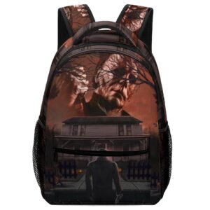 unisex adult backpack michael halloween myers bag large storage rucksack fashion travel bag classical basic business computer bag