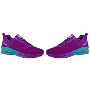 Fashion Loonyx - Women's Athletic Sport Shoes Comfort Casual Sneakers for Ladies, Purple Running Shoes with Arch Support Women, Perfect for Tennis and Everyday Wear