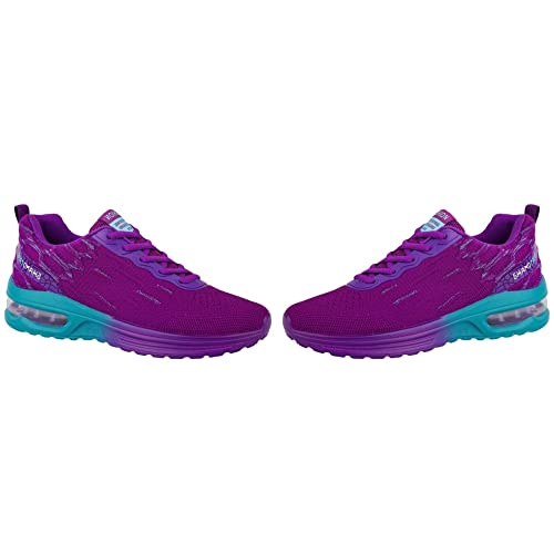 Fashion Loonyx - Women's Athletic Sport Shoes Comfort Casual Sneakers for Ladies, Purple Running Shoes with Arch Support Women, Perfect for Tennis and Everyday Wear