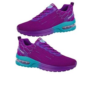 Fashion Loonyx - Women's Athletic Sport Shoes Comfort Casual Sneakers for Ladies, Purple Running Shoes with Arch Support Women, Perfect for Tennis and Everyday Wear