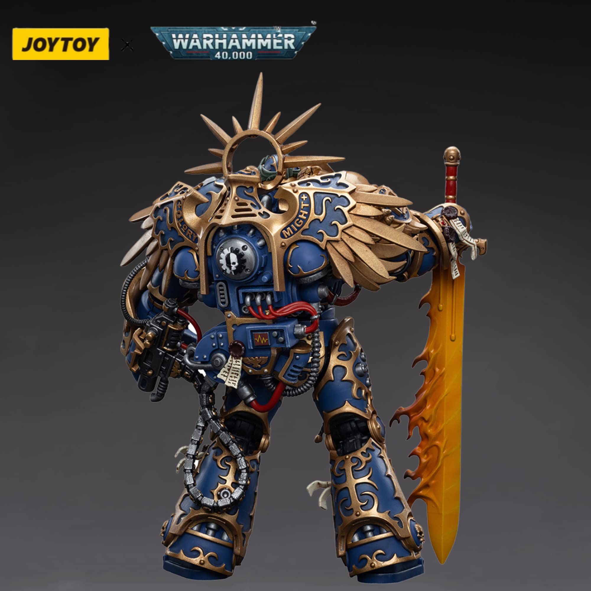 JOYTOY 7-inch Warhammer 40K 1/18 Action Figure, Ultramarines Primarch Roboute Guilliman Collection, Gift for Action Figure Lovers & Collectors Above 15 Years Old