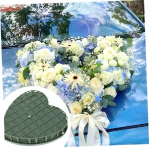 IMIKEYA Flower Mud Block Dried Flower Mud Heart Shaped Flower Foam Green Heart Decor Artificial Flower Foam Heart Shape Flower Foam Floral Foam Garland Flower Mud Accessories Round Sausage