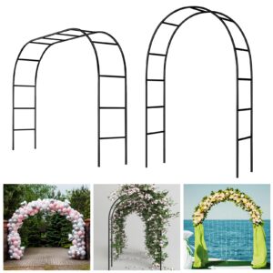 thorise 7.9 ft h x 4.6 ft w metal pergola arbor,assemble freely 3 sizes,for various climbing plant wedding garden arch bridal party decoration wide arbor