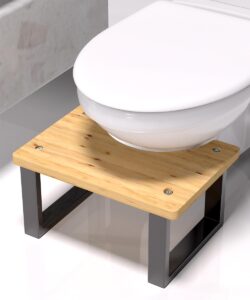 regis bamboo toilet stool for adults, 7" poop stool,