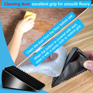 AIMAXINKE Strongest Large Door Stopper - Heavy Duty Tall Door Stop Wedge Door Stoppers for Bottom of Door, Tall up to 2.6 In Doorstop Zinc Alloy and Silicone Made Suits Any Heavy Door Any Smooth Floor