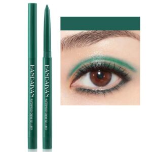 onarisae eyeliner pencil retractable eyeliner creamy pigmented smudge proof eye liner pen dark green