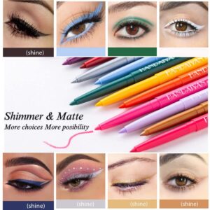 ONarisae eyeliner pencil retractable eyeliner creamy pigmented smudge proof eye liner pen Dark Green