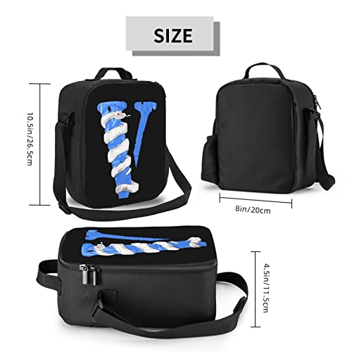 Fleiyd Big V Backpack Pencil Case Lunch Bag 3 Piece Set Vogue Backpack Laptop Bag Boys And Girls' Backpack