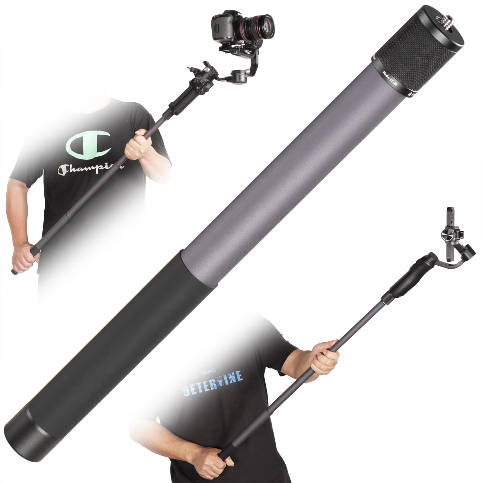 Gimbal Extension Pole,Lightweight and Strong 3 Section Camera Extension Pole Universal Compatible with Digtital Camera iPhone Smartphone Gimbal Stabilizer Camera Pole