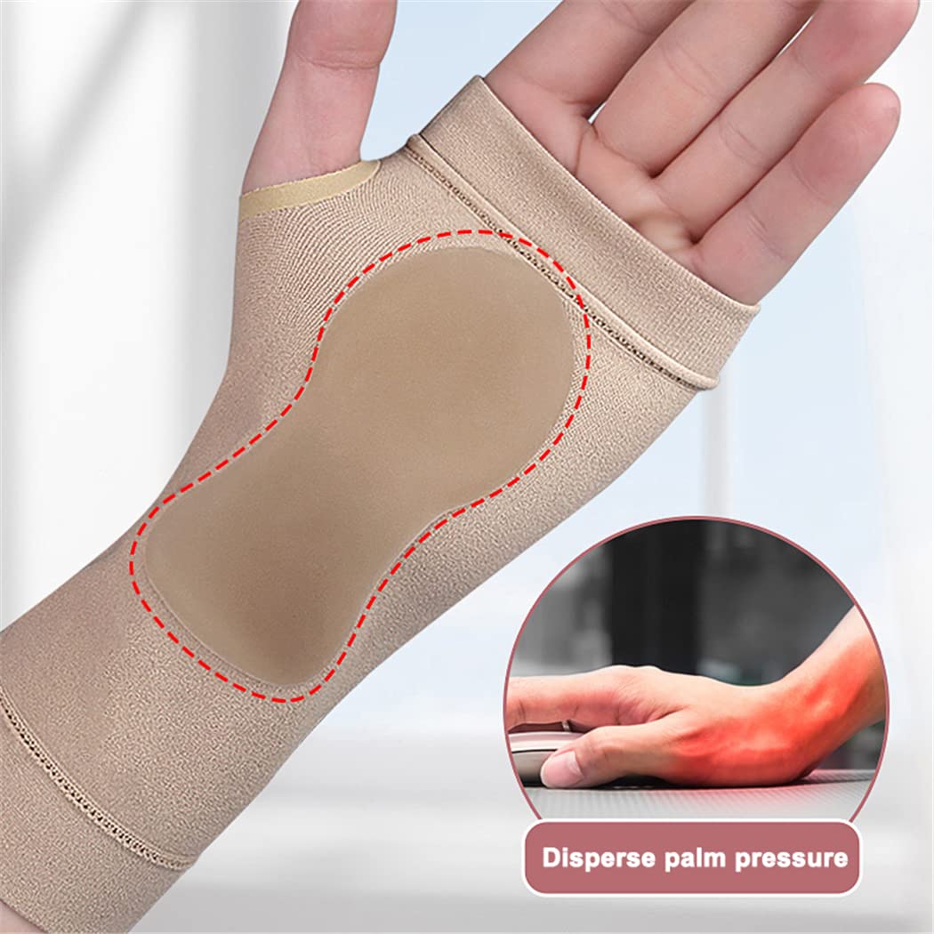 Wrist Thumb Support Compression Gloves (1 Pair), Breathable Wrist Brace Compression Sleeves with Soft Gel Pads for Tendonitis, Arthritis, Carpal Tunnel Splint for Relieve Hand Wrist Thumb Joint Pain