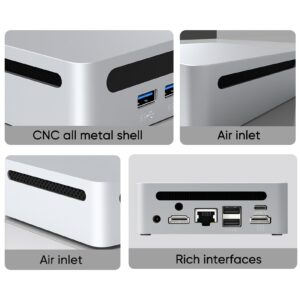 KingnovyPC 8K Mini PC AMD Ryzen 7 3750H Windows 11(8C/16T, up to 4.5 GHz), Barebone, Mini Desktop Computer, Type-C/2*HDMI Output, 4*USB 3.0, WiFi 6 BT 5.2