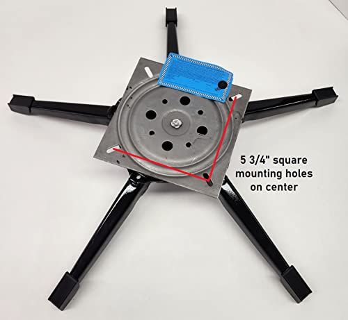 #4SLB - (4 inches Height) 5 Leg Swivel Only Chair and Furniture Base. Replacement or converting. (Fast Priority Mail). Factory Warranty Included.