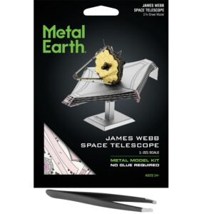 fascinations metal earth james webb space telescope 3d metal model kit bundle with tweezers