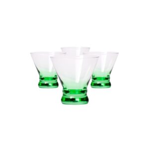 altamatic stemless colored cocktail glasses (blue) | martinis, margaritas, any drink | bar, table, or party | great gift | choice of four cool colors | easy-to-hold, hard-to-spill, dishwasher-safe