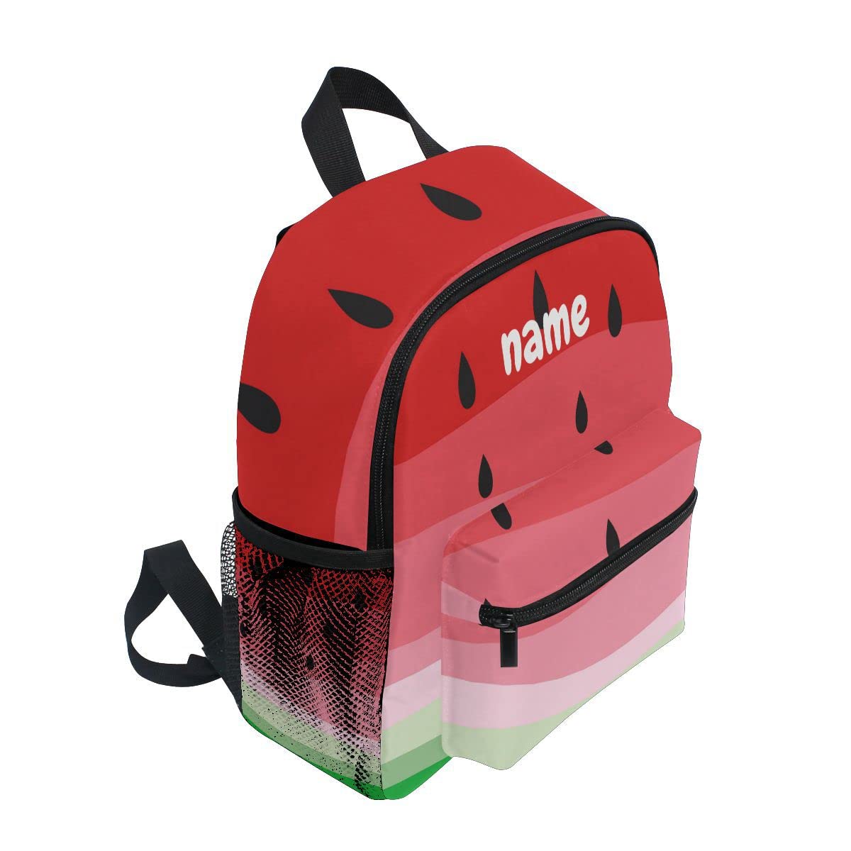 Glaphy Custom Kid's Name Backpack, Watermelon Fruits Toddler Backpack for Daycare Travel Personalized Name Preschool Bookbag for Boys Girls