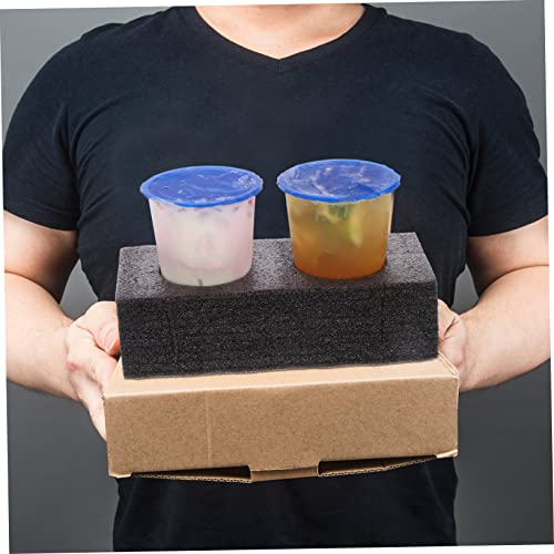 Happyyami 4 Pcs Cup Holder Beverage Takeout Tray Drink Carry Holder Milk Tea Holder Beverage Packaging Cup Trays Drink Holder for Couch Take Drink Tray Pearl Cotton Mala Tang Bracket