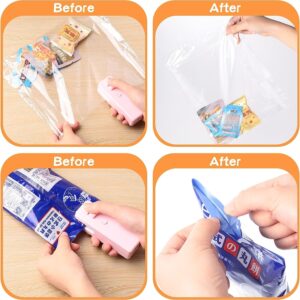 3 in 1 Mini Bag Sealer,Rechargeable Handheld Plastic Bag Resealer,with Cutter 3 in 1 Heat Portable Vacuum Sealers Kitchen Gadget for Chip Bags, Plastic Bags, Snack Freshness Food Storage（USB Cable)