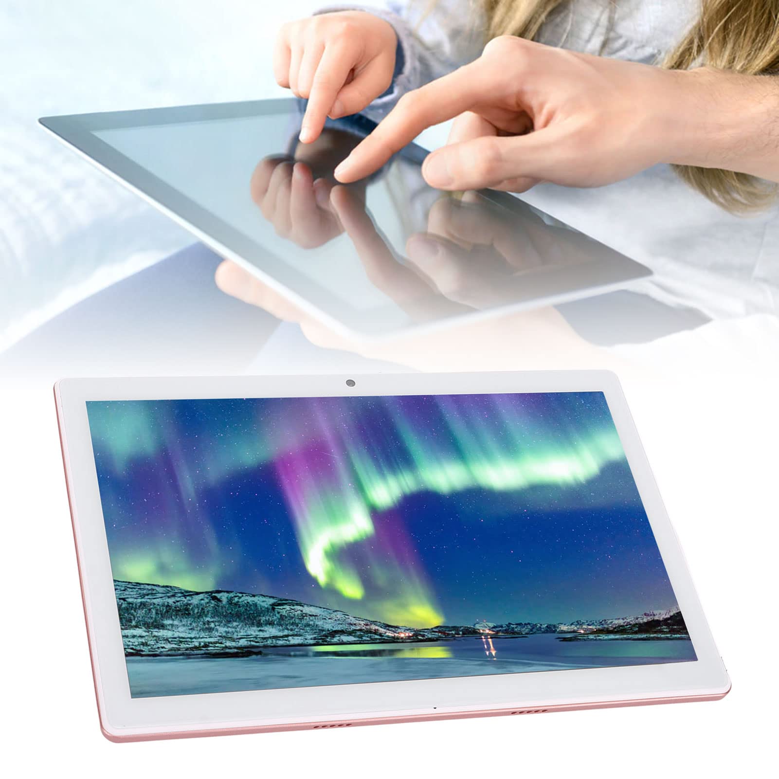 Qiilu Shooting Props 10.1 Inch Tablets Quad Core for 11 2Gb Ram 32Gb ROM WiFi Hd IPS Large Screen Touchscreen Ultra Thin Tablets 100‑240V