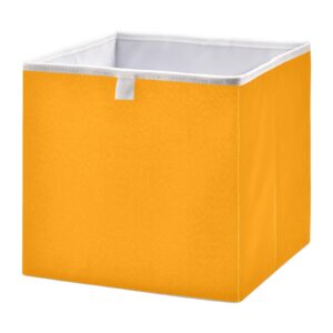 Joisal Marigold Printed Storage Baskets, Collapsible Storage Cubes with Handles for Home Organization, Storage Bins for Clothes