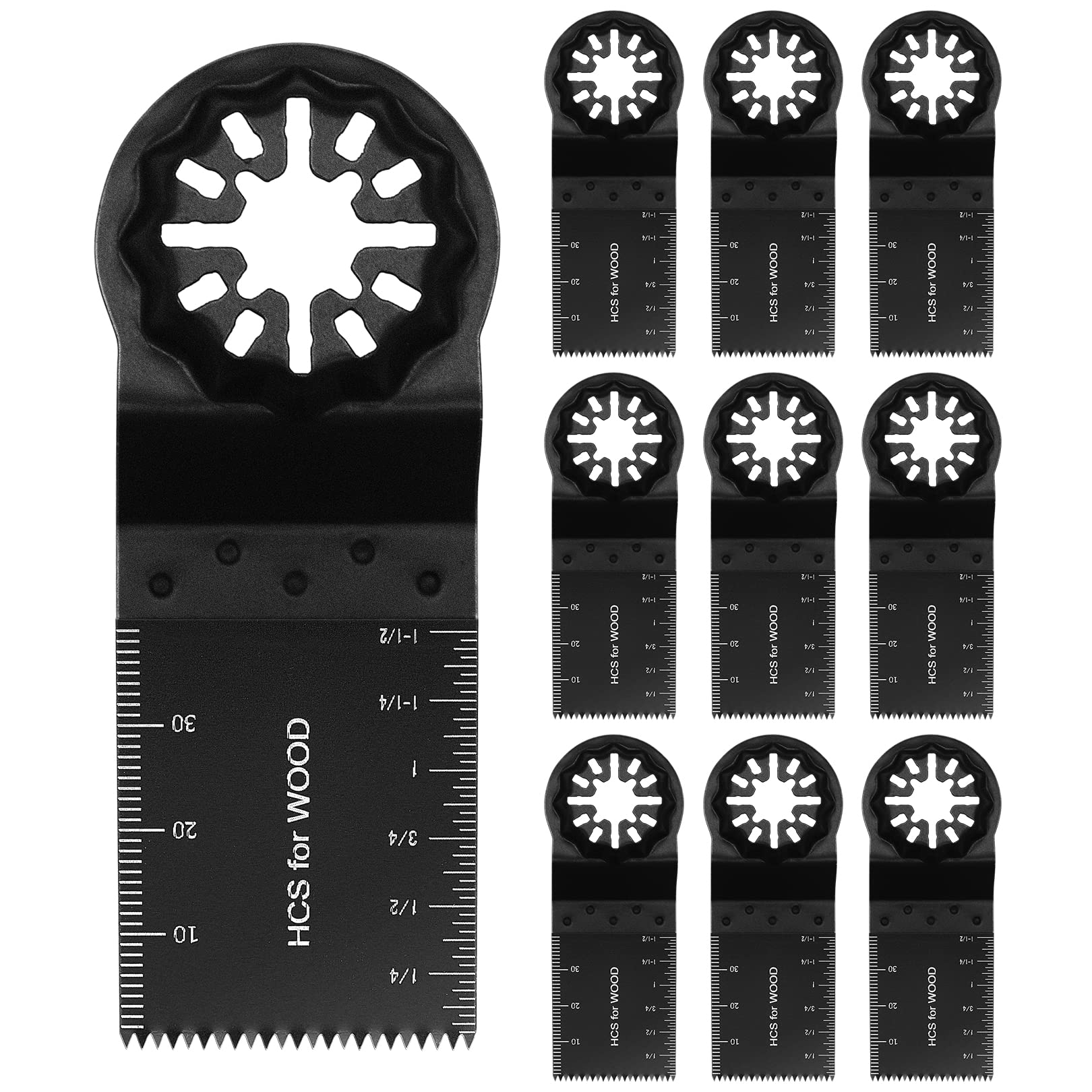 Starlock Multitool Blades - 10-Piece Set,35mm,Quick Release Oscillating Saw Blades Compatible with Bosch,Fein,Makita,Hitachi Oscillating Multi Tool Accessories