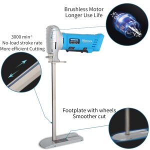 MINOVA Brushless Foam Rubber Cutter 12” Kit AC+DC, Cutting of All Densities of Foam Rubber, upholstery foam cushion & Flexible Plastic Foam, Heavy-Duty Cutting Tool