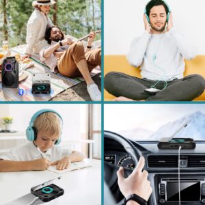 ZYOKATA Portable CD Player Personal CD Players with Bluetooth for Car, Rechargeable Small CD Player with Headphones, LCD Touch Screen & Anti-Skip/Shockproof