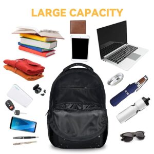 Capybara Backpack for Girls Boys, 16 Inch Black Backpacks for School, Cute Lightweight Durable Bookbag for Kids