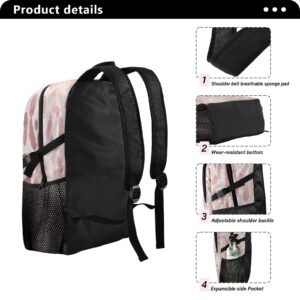 senya Lightweight Packable Backpack Travel Hiking Daypack Foldable Backpack Leopard Print Cheetah Rose Gold for Men Women