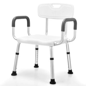 sangohe shower chair for inside shower - heavy duty shower seat with armrest and back - shower chair for elderly adults - shower seats for elderly - shower chair for bathtub, 796b