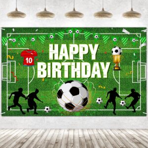 soccer party decorations, 70.8 * 45in soccer birthday banner backdrop soccer theme background for soccer birthday party decorations