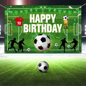 Soccer Party Decorations, 70.8 * 45in Soccer Birthday Banner Backdrop Soccer Theme Background for Soccer Birthday Party Decorations