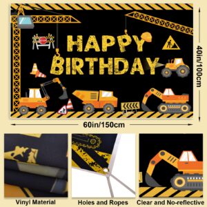 Winrayk Construction Party Decorations Birthday Supplies, Construction Balloon Arch Backdrop Tablecloth Caution Tape Engineering Truck Foil Balloons, Construction Birthday Party Supplies for Boys Kids