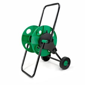 altdorff garden hose reel cart with wheels, portable 66ft hose trolley, water hose reel retractable holder for outdoor yard lawn farm patio