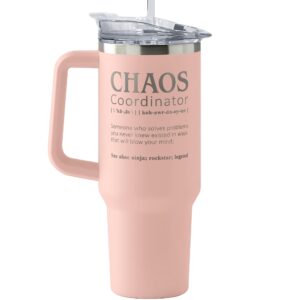 thank you gifts for women, boss, coworker, manager, office, teacher - chaos coordinator gifts, boss lady gifts - administrative professional day gifts - teacher appreciation gifts - 40 oz tumbler