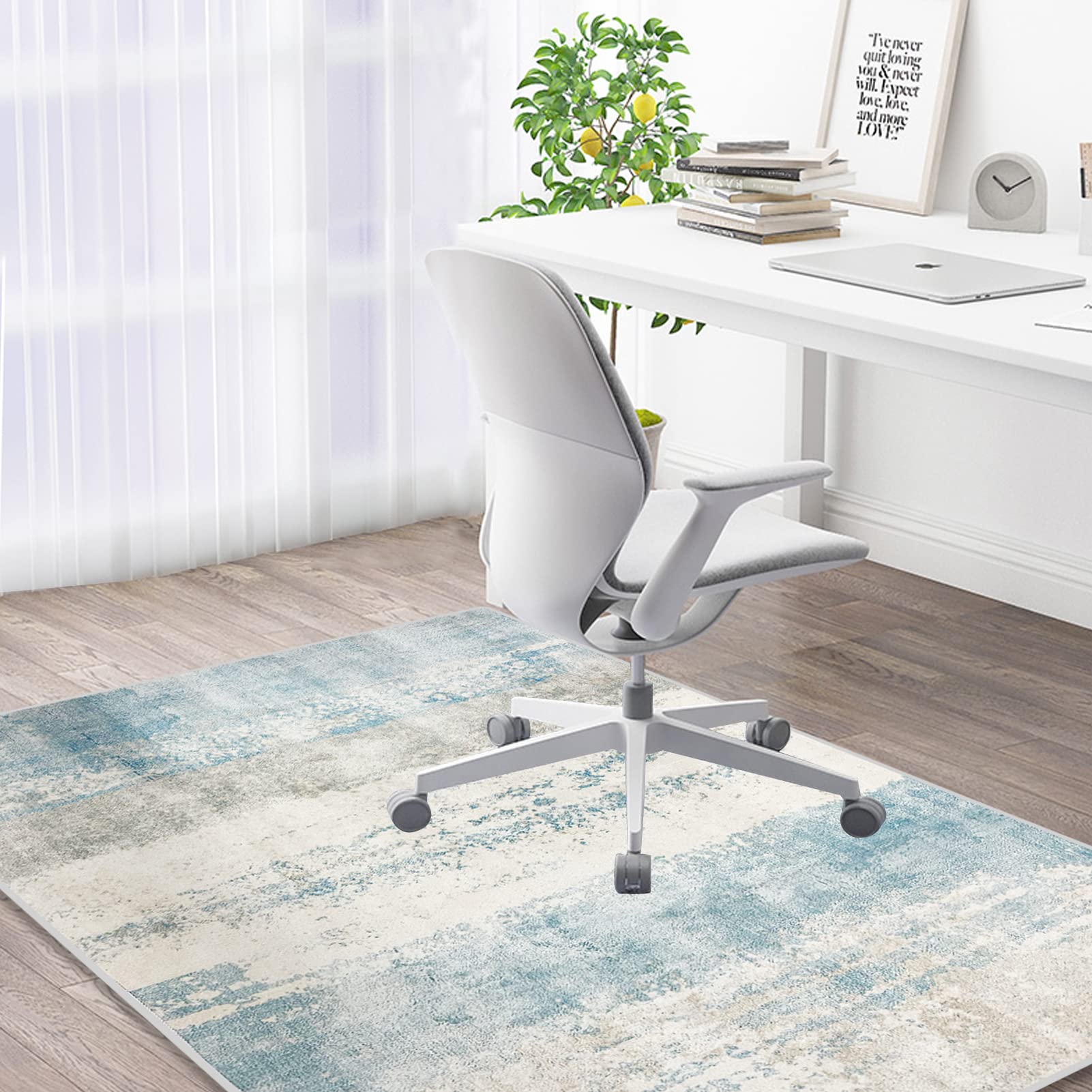 Hlimior 36"X48" Office Chair Mat for Hardwood Floor, Anti-Slip Desk Chair Mat, Chair Rugs Floor Protectors Mat, Computer Chair Mat for Rolling Chair, Chair Carpet Mat for Home Office