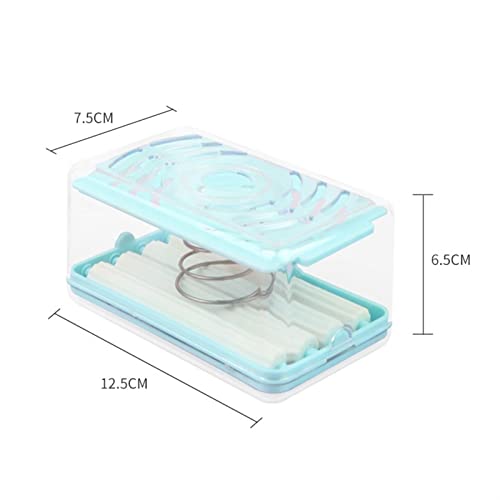 INKSKI Square Soap Travel Case Hands Free Foaming Soap Box Multifunctional Household Draining Antiskid Laundry Soap Storage Box