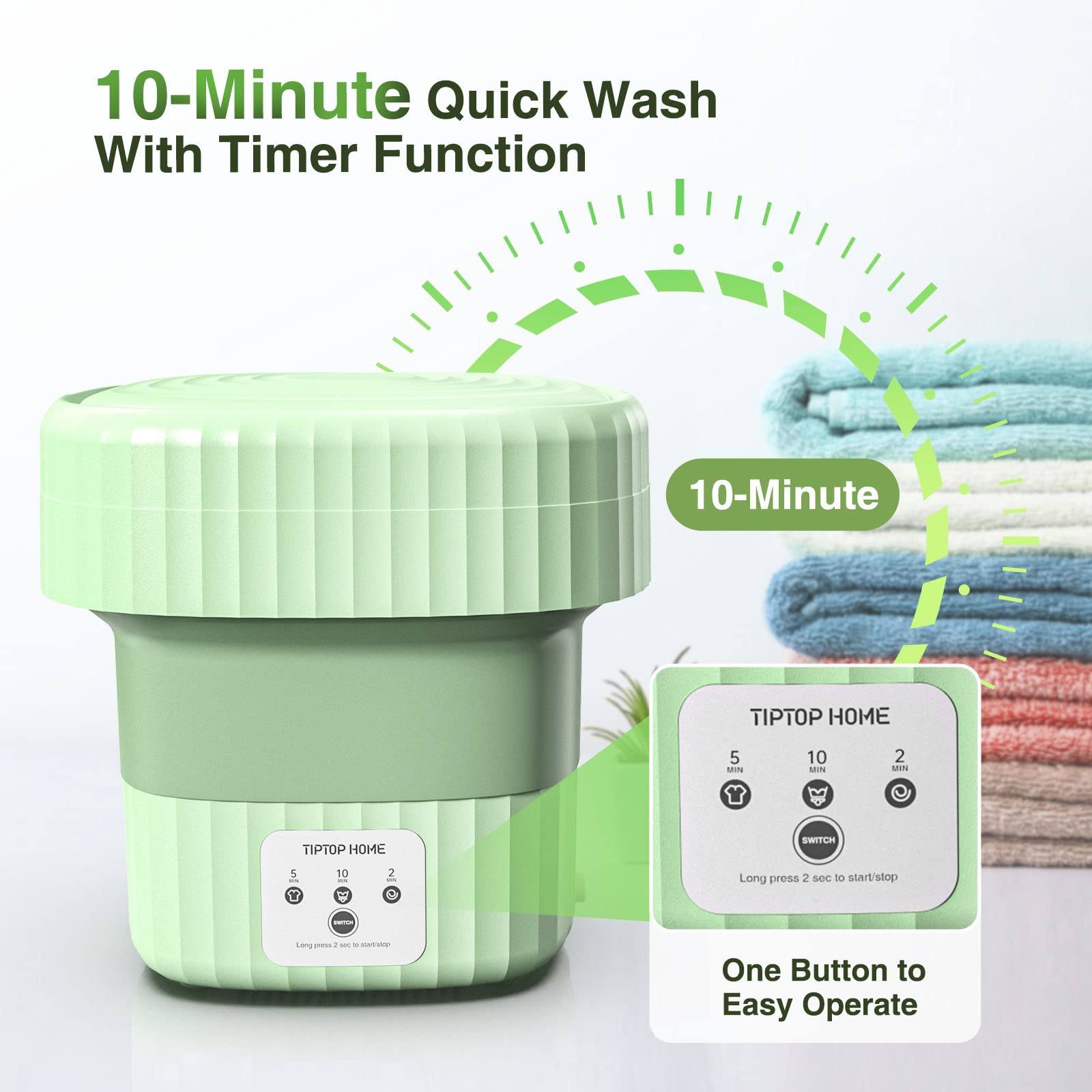 Portable Washing Machine, Mini Washing Machine Foldable Laundry Bucket,Portable Small Washer by for Socks Underwear or Small Items, Travel Business Trip or College Rooms