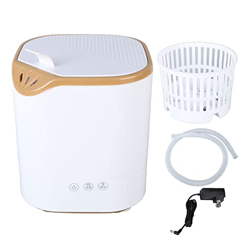 Dpofirs Mini Washing Machine, 4L Capacity Portable Laundry Washer, No More Splashing, Ultrasonic Home Washer for Camping Apartments Dorms College Rooms (US Plug)