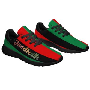 Juneteenth Shoes, Freeish Since 1865 African American Women Running Sneakers Unisex Casual Tennis Shoes Black Size 7