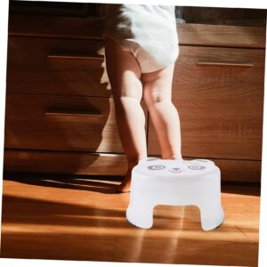 Beatifufu Cartoon Plastic Stool Baby Step Stool Toddler Stool Baby Sink Toddler Kitchen Stool Helper Bathroom Step Stool Toilet Stools Household White Bench Child Potty for Toddler