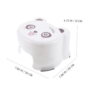 Beatifufu Cartoon Plastic Stool Baby Step Stool Toddler Stool Baby Sink Toddler Kitchen Stool Helper Bathroom Step Stool Toilet Stools Household White Bench Child Potty for Toddler