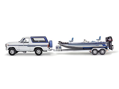 Revell 17242 '80 Ford Bronco w/Bass Boat & Trailer 1:24 Scale 157-Piece Skill Level 5 Model Truck Building Kit