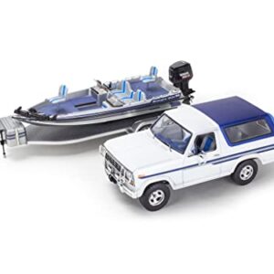 Revell 17242 '80 Ford Bronco w/Bass Boat & Trailer 1:24 Scale 157-Piece Skill Level 5 Model Truck Building Kit