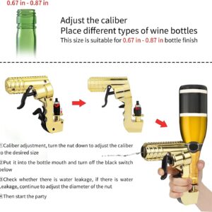 Champagne Gun 4th Generation Upgraded Party Shooter with Extended Range Perfect for Bachelorette Parties Birthdays Celebrations